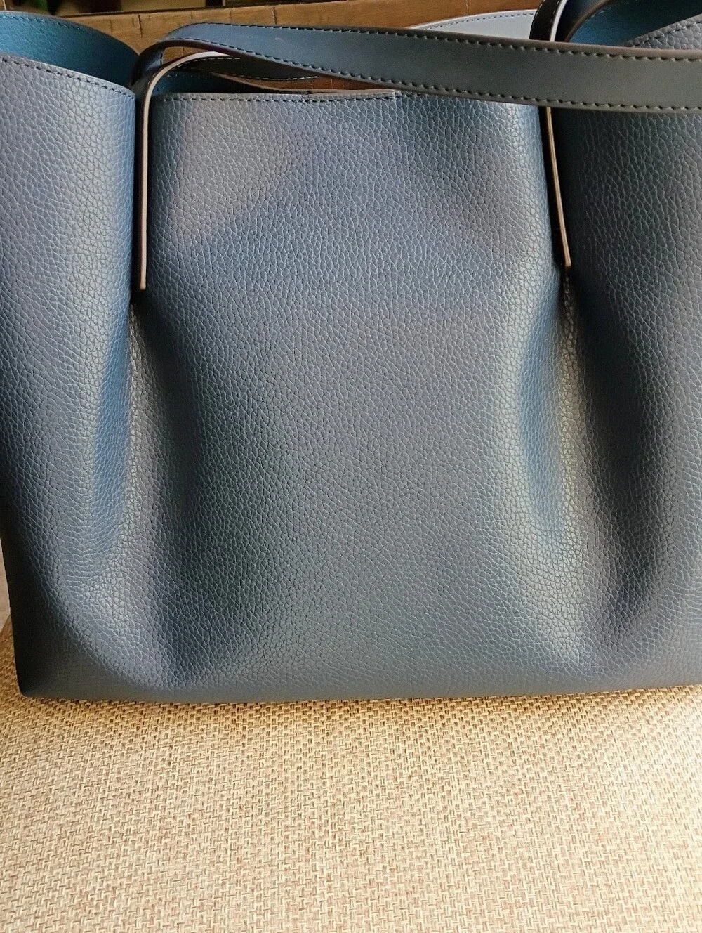 New Michael Kors Emilia Large Pebbled Leather Tote Bag with Slim Belt Detail